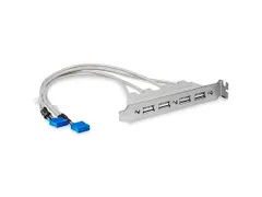 4-poorts USB A vrouwelijke sleufplaatadapter