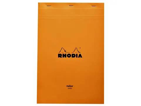 Schrijfblok Rhodia A4 lijn 80 vel 80gr geel