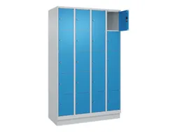 lockerkast,HxBxD 1950x1200x500mm,4x5vakken,vak B 300mm,cil.-slot