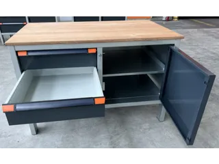 werkbank,HxBxD 870x1250x725mm,multiplexblad,draagverm. 1000kg,4voeten - 9