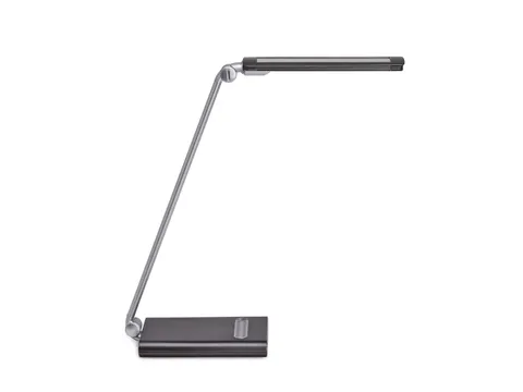 Bureaulamp LED MAULpure, dimbaar, USB-poort Zilver