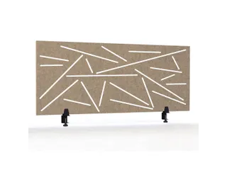 Akoestisch Bureaupaneel met patroon uitsnede 60x160cm Zand - 5