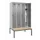 locker met bank,HxBxD 2120x1200x815mm,4vak,vak B 300mm,draaigrendel