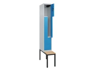 Z-garderobekast,HxBxD 2120x300x815mm,2vak,vak B 300mm,cil.-slot - 2