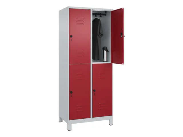 dubbeldekse locker,HxBxD 1950x800x500mm,2x2vak.,vak B 400mm