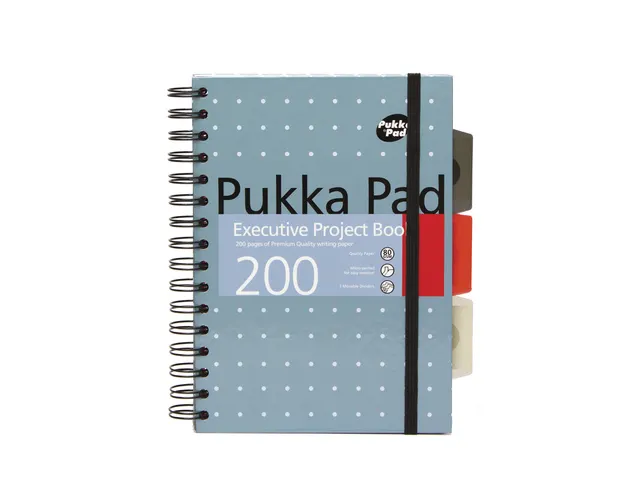 Carnet de projet à spirales Pukka Pad Metallic Executive A5 ligné 3