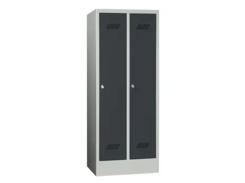 lockerkast v. kinderen,HxBxD 1600x630x500mm,2vak,RAL7035,front RAL7016