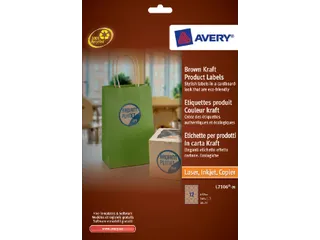 Productetiket Avery L7106-20 60mm Bruin 240stuks - 2