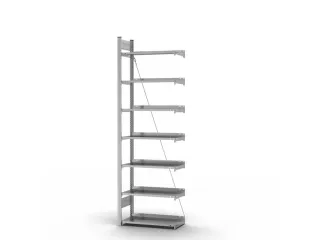 dossierstelling,aanbouwveld,HxBxD 2350x760x335mm,vaklast 60kg - 2