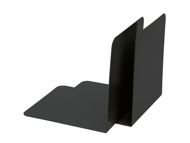 Boekensteun Alco 85x140x140mm metaal set a 2 stuks zwart