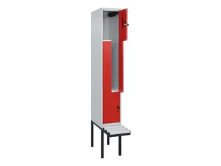 Z-garderobekast,HxBxD 2120x300x815mm,2vak,vak B 300mm,draaigrendel - 2