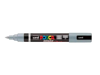 Paintmarker Uni POSCA PC-5BR brushpunt M grijs - 2