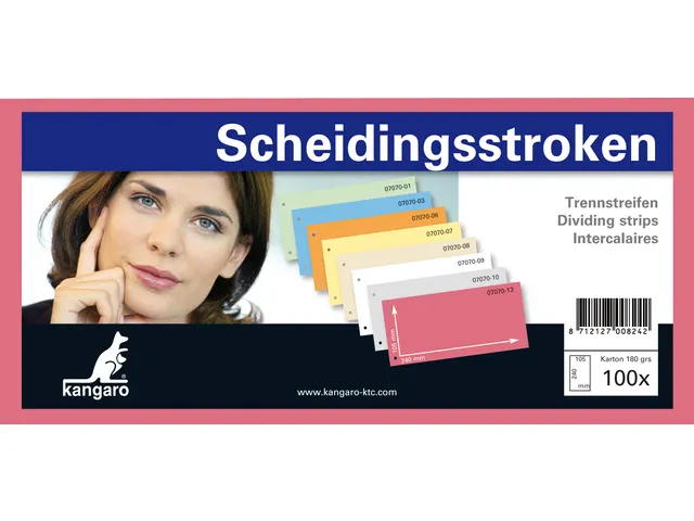 Scheidingsstrook Kangaro 2-gaats 240x105mm 180 grams RC roze