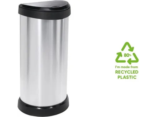 Push Bin Decobin 40 Liter Prullenbak 40 Liter Metallic