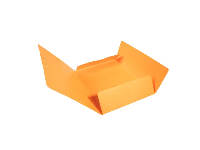 Elastomappen A4 glanskarton 3 kleppen monobloc-Oranje