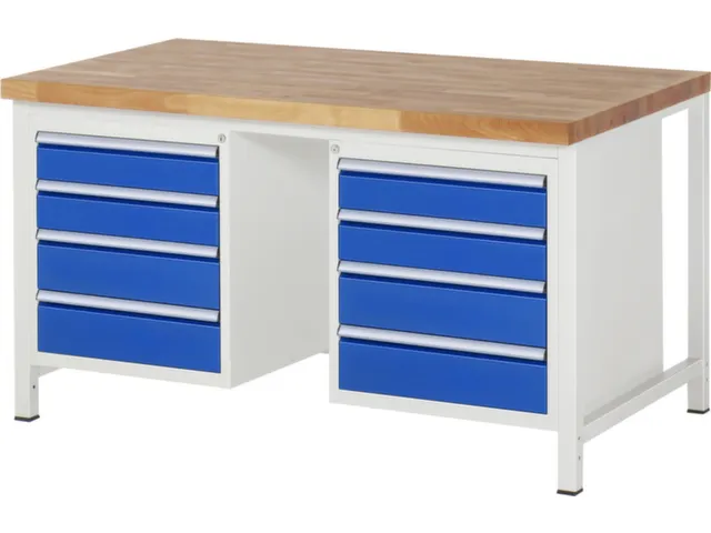 werkbank,HxBxD 840-1040x1500x900mm,beukblad,draagverm. 1250kg,4voeten