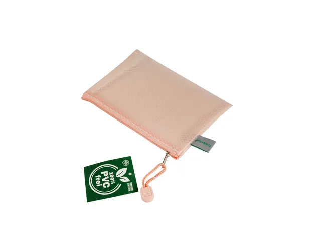 Pochette à fermeture éclair Foldersys EVA A6 sans PVC orange pastel