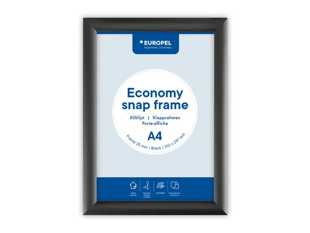 Kliklijst Europel Economy A4 25mm Zwart Easy-click