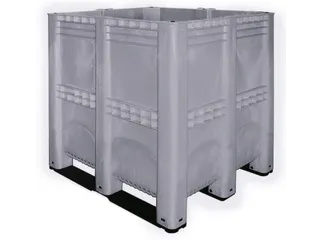 Mega-Stapelcontainer Pe 1250x1300x1150mm 1400 liter Gesloten Antraciet - 1