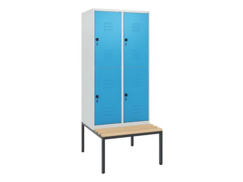 Dubbeldekse dekenkist,HxBxD 1950x800x815mm,2x2vak.,vak B 400mm
