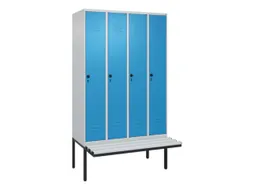 locker voor scheiding van kleding,HxBxD 2120x1200x815mm,4vak