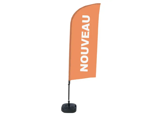 Promotievlag Alu Wind complete set "NOUVEAU" Oranje