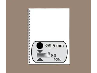 Draadrug GBC 9.5mm 34-rings A4 zwart 100stuks - 1