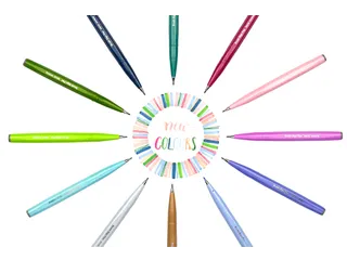 Brushpen Pentel Sign SES15C etui à 12 pastelkleuren - 3
