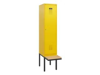 locker met bank,HxBxD 1950x400x815mm,1vak,vak B 400mm,cilinderslot - 2