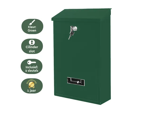 Brievenbus BRASQ PB100 Basic wand groen