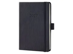 Weekagenda Conceptum A6 2027 (NL/FR/EN/DU) met notitieruimte zwart Har