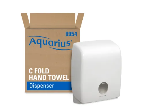 Handdoekdispenser Aquarius 6954 Wit C-vouw