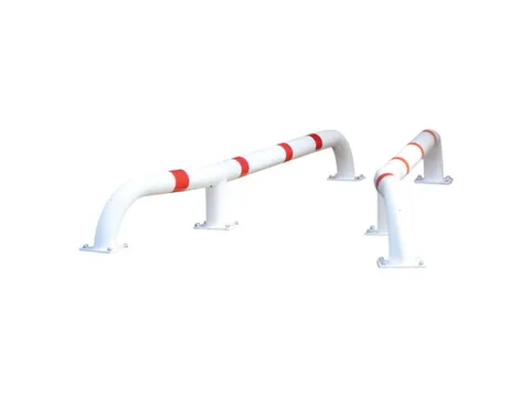 inrijhulp,HxL 280x2800mm,stalen buis,wit/rood,v. vastschroeven