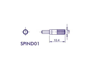 Spindel 3mm (Zwart) - 3