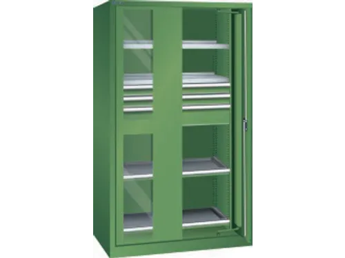 zwaarlastkast met zwenkdeuren,HxBxD 1950x1146x690mm,lak RAL6011