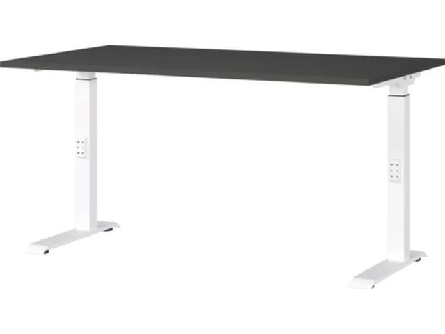 In hoogte verstelbaar bureau,HxBxD 680-910x1400x800mm,blad grafiet