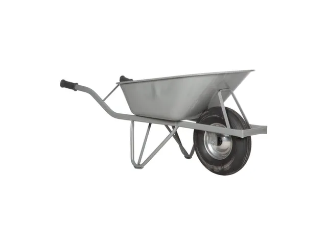 kruiwagen,80l,HxBxD 620x580x1460mm,staal,grijs,lucht-banden