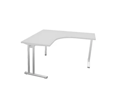 bureau in vrije vorm,HxBxD 740x1400x1400mm,vrije vorm,MP-lichtgrijs