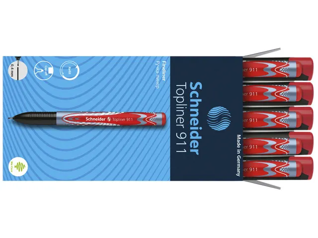 Fineliner Schneider Topliner 911 Rood 0.4mm