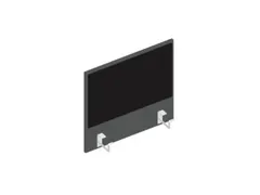 baliepaneel v. bureau aanbouw links MS-donkergrijs BN8033-zwart 600mm