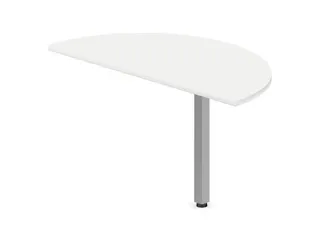 aanbouwtafel,i.h.v.,HxBxD 720-840x1200x600mm,halfrond,Bl-wit - 1