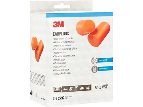 3M Wegwerp Oordoppen 1100 105dB Oranje 50 paar hypoallergeen