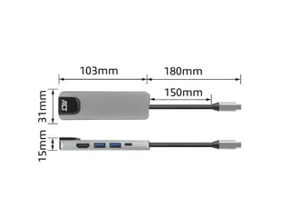 Dockingstation ACT USB-C 4K voor 1 HDMI monitor - 13