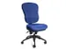 chaise de bureau pivotante,Mécan. synchrone,assise tissu bleu