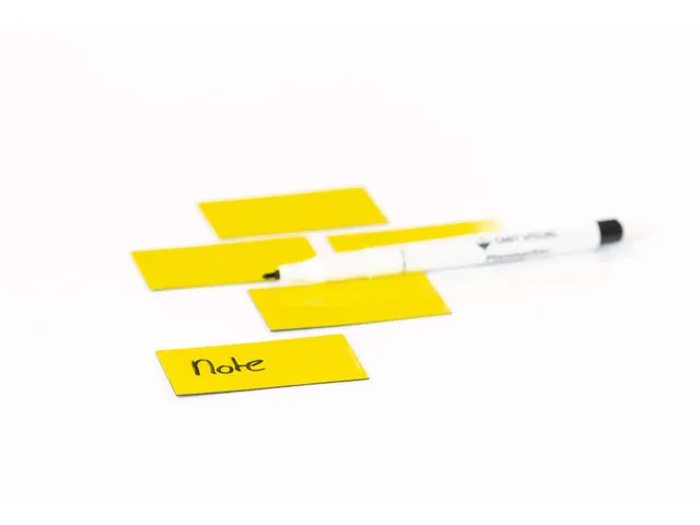 Feuille magnétique Symbole Rectangle Jaune 30x60mm