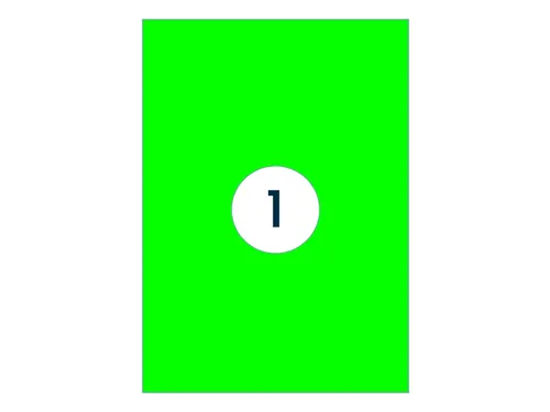 Etiket Rillprint 210x297mm fluorgroen 100 etiketten