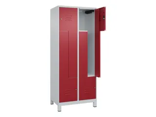 Z-garderobekast,HxBxD 1950x800x500mm,vak B 200/400mm,cil.-slot,voeten - 2