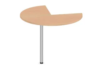 aanbouwtafel,i.h.v.,HxØ 720-840x1000mm,driekwartrond,NE-esdoorn - 1