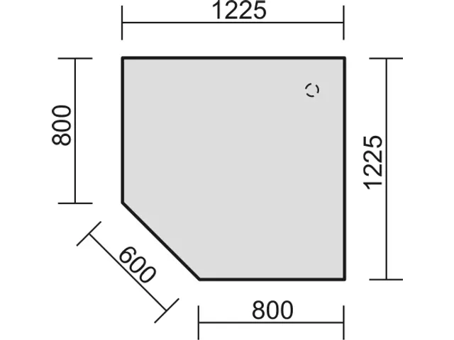 angle de liaison,90 °,HxlxP 720x1230x1230mm,angulaire,gris clair