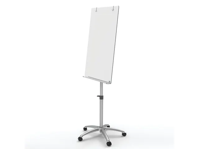 Chevalet mobile Nobo en verre blanc brillant 70x100cm